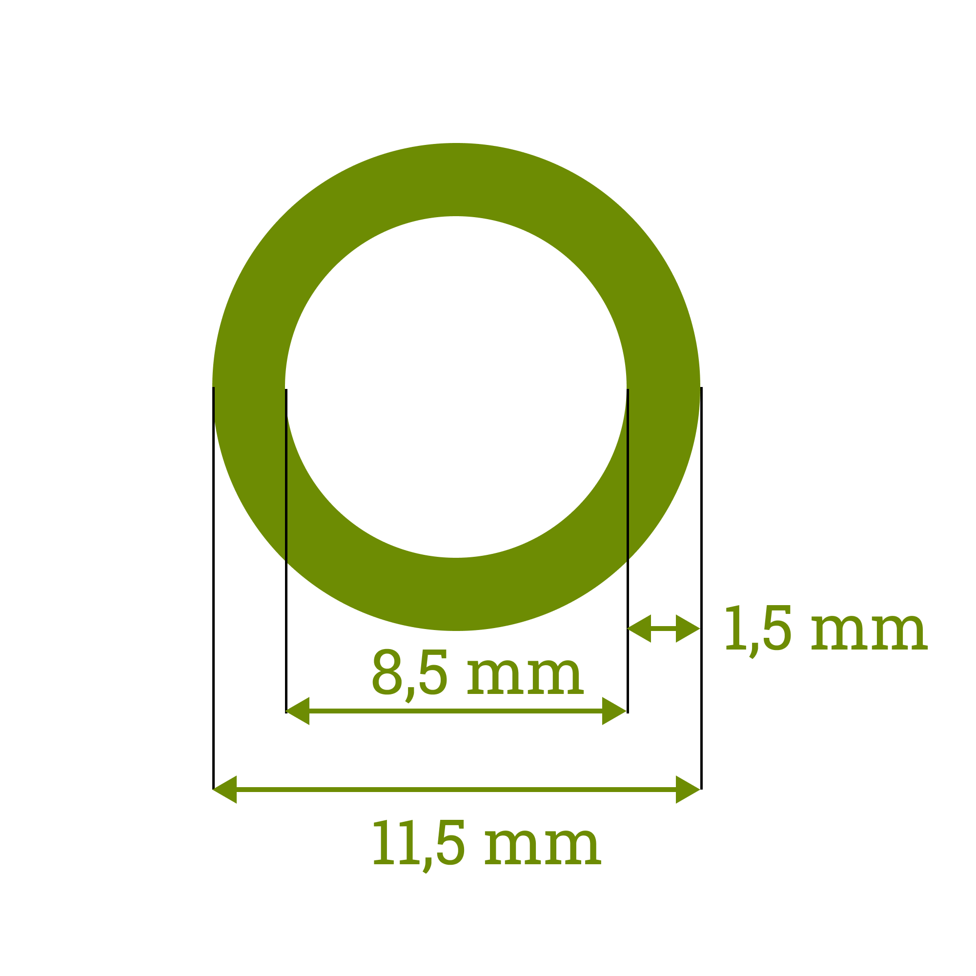 PVC slang 8,5 x 11,5 mm transparent - Afbeelding 3