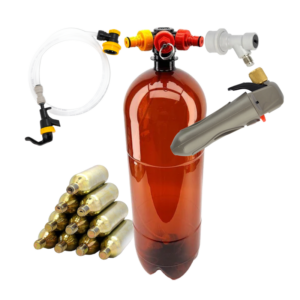 KegLand Oxebar minivat 8 liter met Hydra tap kit, picknick tapkraantje en CO2 charger met patronen
