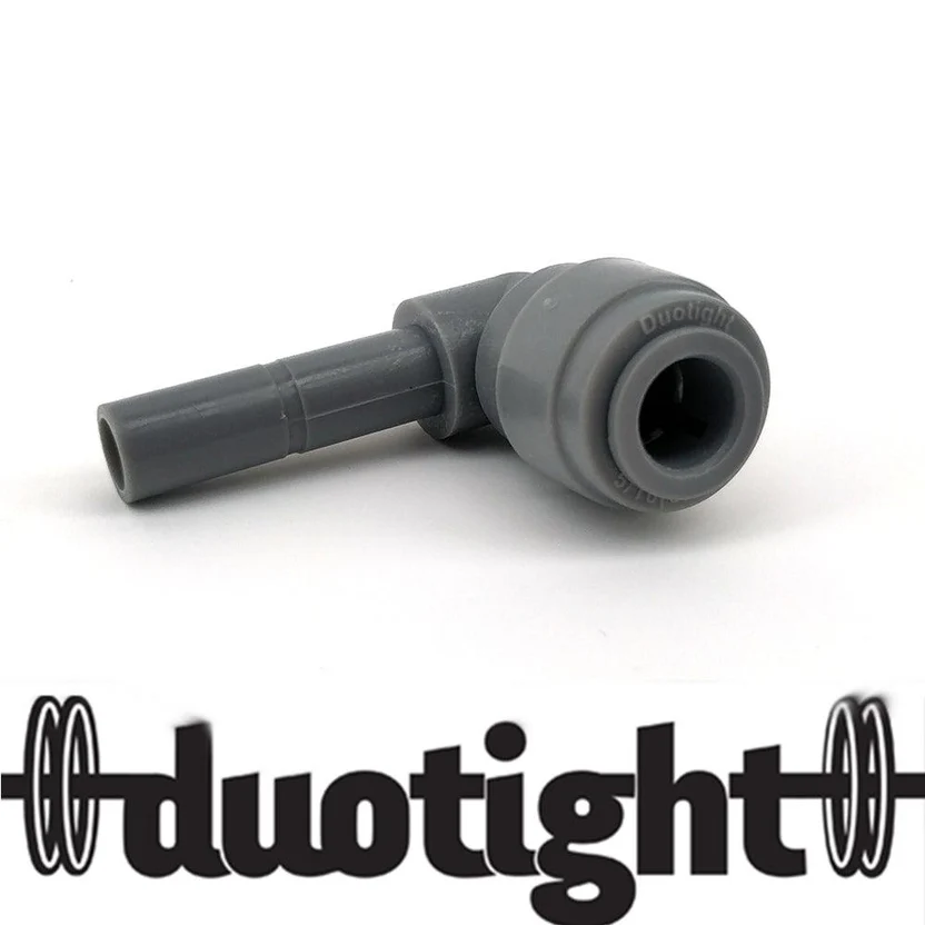 Duotight koppeling elleboog 90 graden bocht 3/8” (8 mm) mannelijk naar vrouwelijk aansluiting