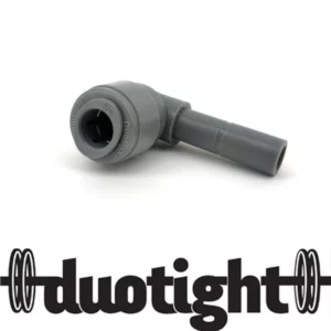 Duotight koppeling elleboog 90 graden bocht 3/8” (9.5mm mm) mannelijk naar vrouwelijk aansluiting
