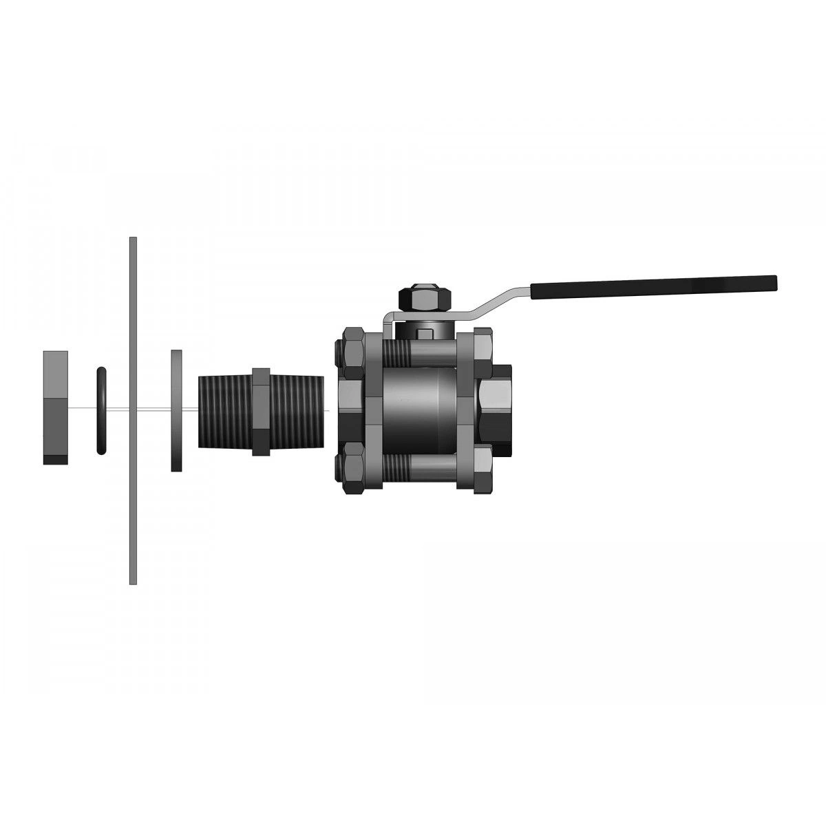 1/2Inch Fitting BSP – doorvoerkit - Afbeelding 2